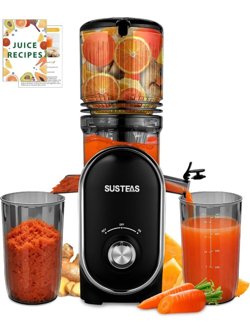 Extra Wide Chute Juicer Machine for Whole Fruits & Vegetables - Easy Clean!